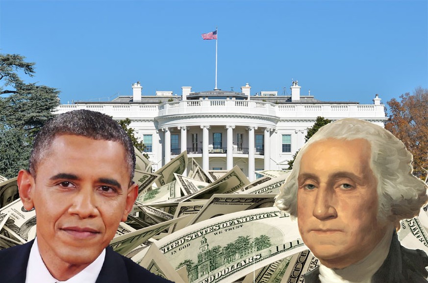 Weisses Haus, Barack Obama, George Washington, Fotomontage