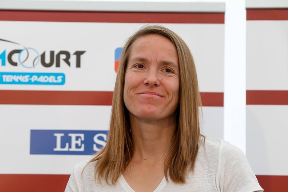 Former Belgian tennis player Justine Henin pictured during a press conference on the 40th anniversary of the Association Francophone de Tennis AFT, at the Royal Leopold Club, in Brussels, Saturday 20  ...