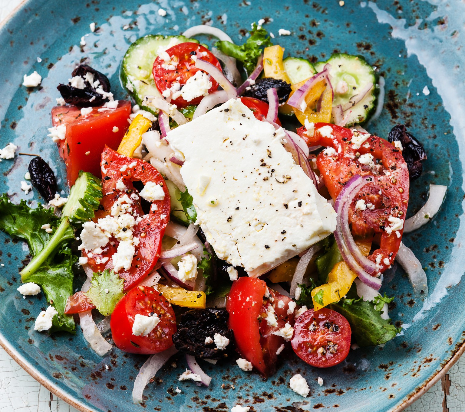 griechischer salat griechenland feta käse