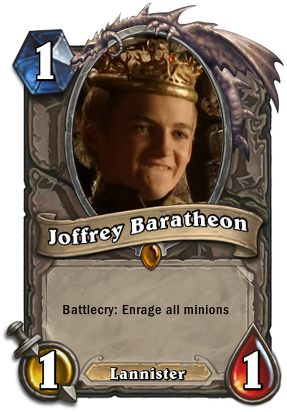 Wird Joffrey Baratheon ausgespielt, erhalten alle Figuren einen Wutanfall – wie die Fernsehzuschauer, wenn der giftige König ins Bild kommt.