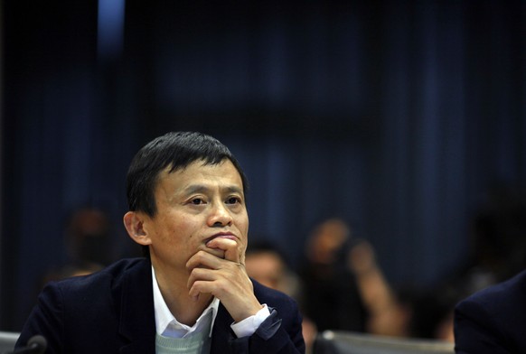 Jack Ma, chairman of China&#039;s largest e-commerce firm Alibaba Group, attends a corporate event at the company&#039;s headquarters on the outskirts of Hangzhou, Zhejiang province, in this file pict ...