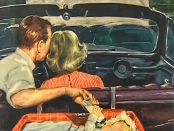 Entwürfe für amerikanische Autokinos in den 50ern.