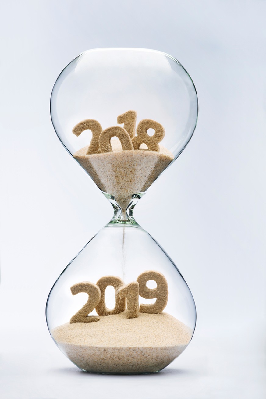 Stundenglas, Sanduhr, 2018-2019, Jahresrückblick (Symbolbild)