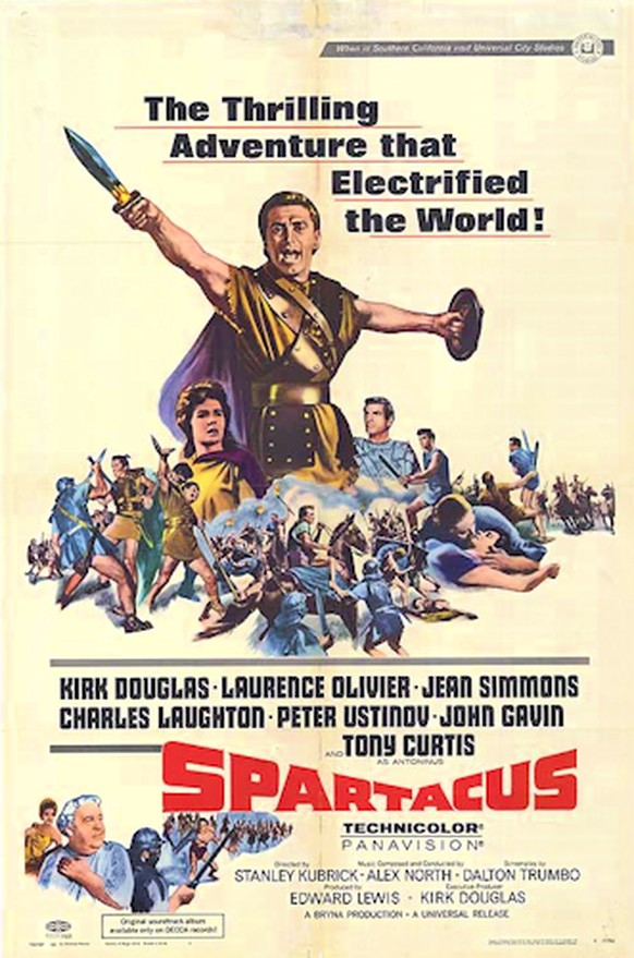Zum Tod von Dirk Douglas: Der Film Spartacus, Filmposter