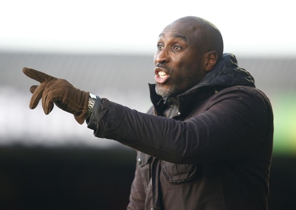 SOUTHEND UNITED KINGDOM. DECEMBER 14: Sol Campbell manager of Southend United during English Sky Bet League One between Southend United and Rotherham United on December 14 2019 at Roots Hall Stadium , ...