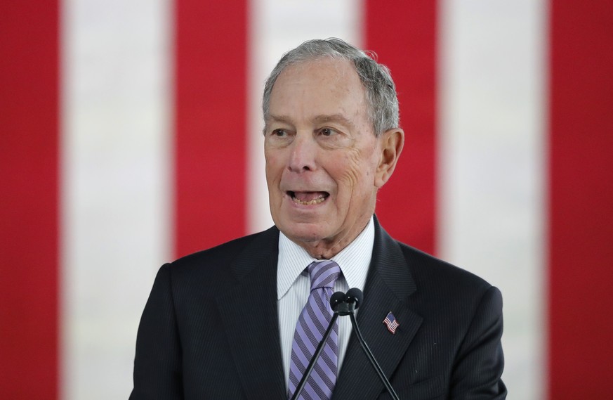 Democratic presidential candidate and former New York City Mayor Mike Bloomberg speaks at a campaign event in Raleigh, N.C., Thursday, Feb. 13, 2020. (AP Photo/Gerald Herbert)
Mike Bloomberg