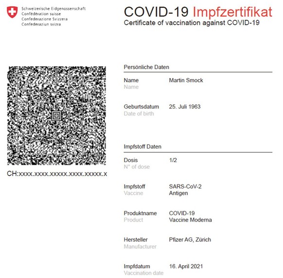 Erste Screenshots vom Covid-Zertifikat