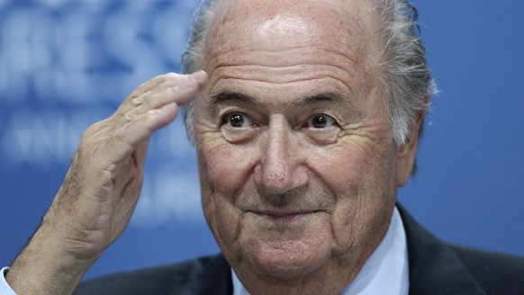 FILE - In this June 1, 2011 file photo Sepp Blatter attends a press conference in Zurich, Switzerland. FIFA’s former president Sepp Blatter said Thursday March 8, 2018 that the North American bid to h ...