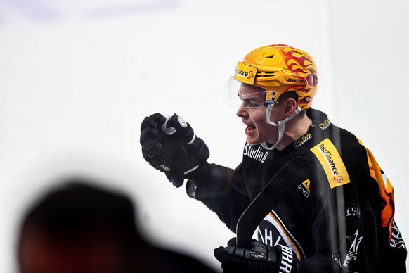 Lugano&#039;s player Gregory Hofmann during the preliminary round game of National League Swiss Championship 2018/19 between HC Lugano and HC Lausanne, at the Corner Arena in Lugano, Switzerland, Frid ...