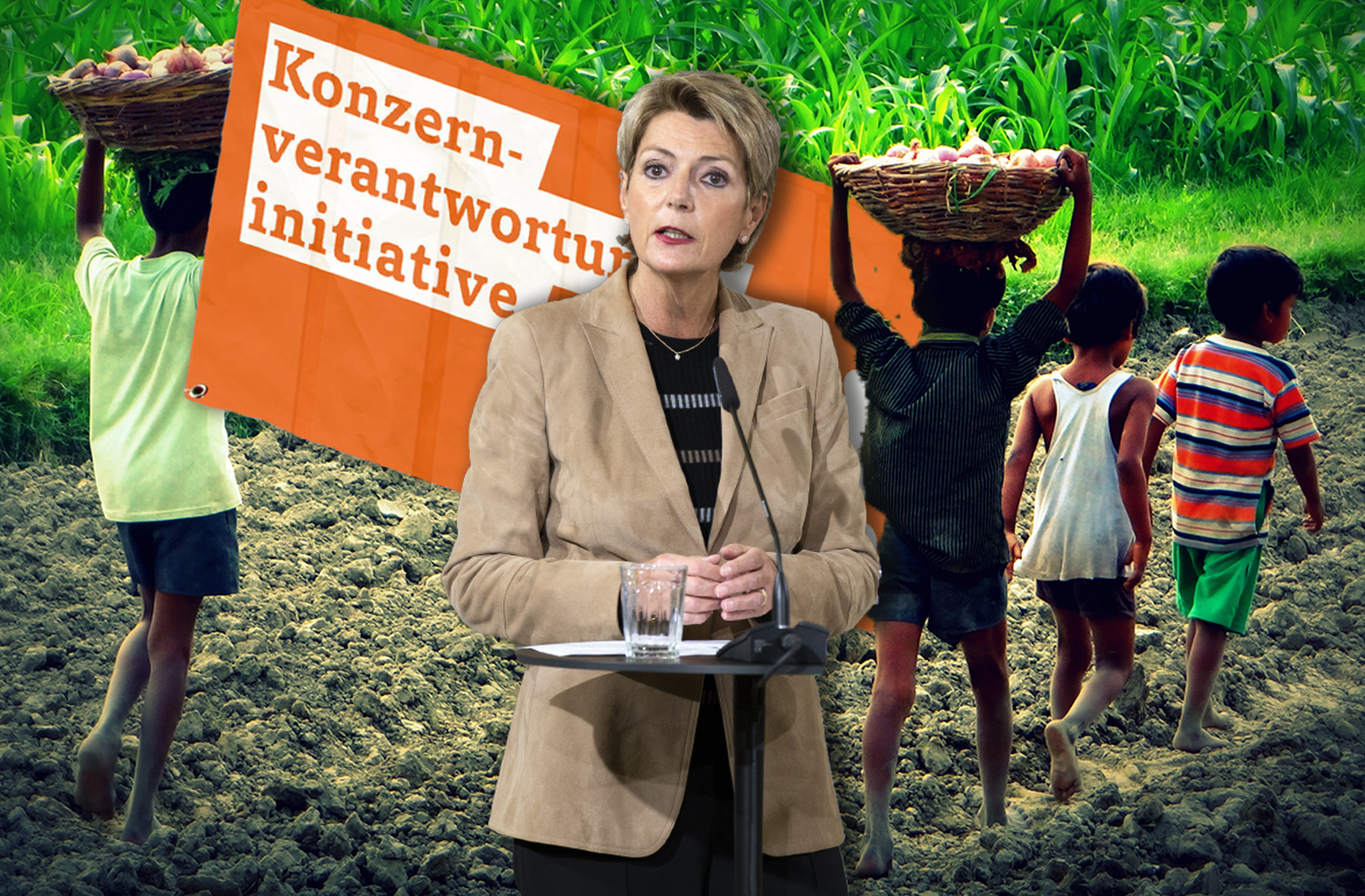 Auch die Bundesrätin Karin Keller-Sutter verbreitete Falschaussagen über die Konzernverantwortungsinitiative.