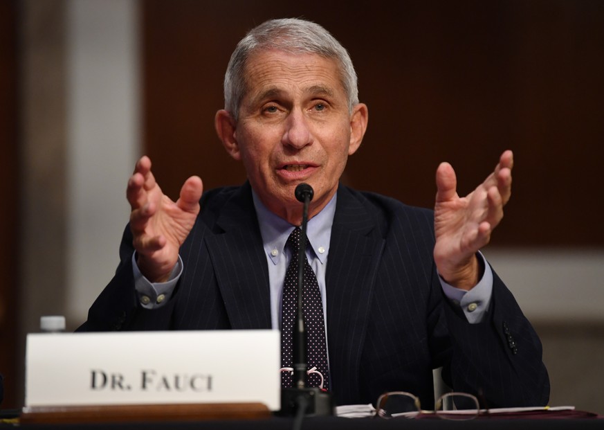epa08518279 Dr. Anthony Fauci, director of the National Institute for Allergy and Infectious Diseases, testifies before the Senate Health, Education, Labor and Pensions (HELP) Committee on Capitol Hil ...
