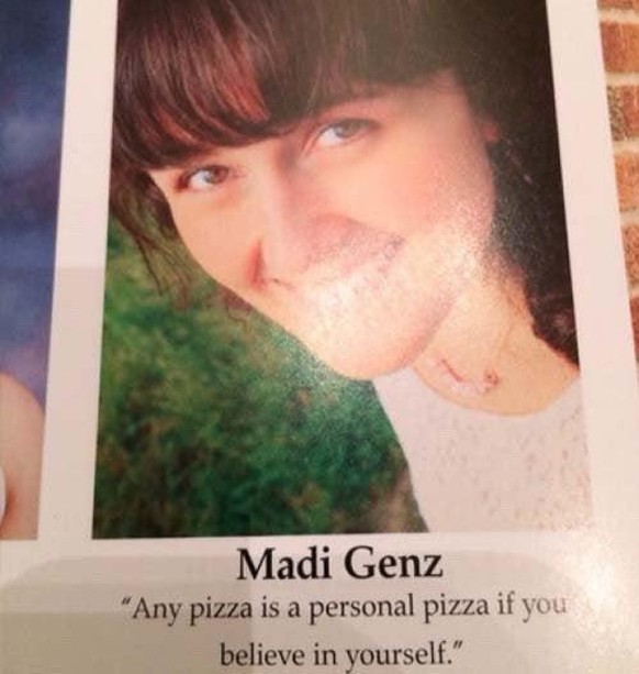 «Jede Pizza kann eine persönliche Pizza sein, wenn du an dich selber glaubst.»