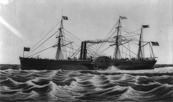 Das Dampfschiff SS Arctic, 1850.