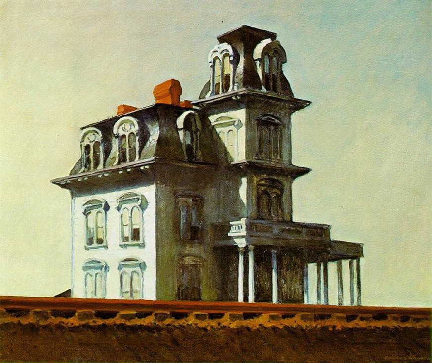 The House By the Railroad von Edward Hopper 1925 gemälde psycho haus hitchcock norman bates https://www.wikidata.org/wiki/Q15734146