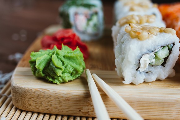 wasabi sushi reis japan essen food fisch rettich scharf spicy