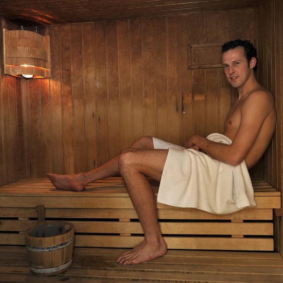 FC Basel&#039;s player Marco Streller in the sauna at the FC Basel&#039;s training camp within the scope of the preparations for the Super League&#039;s second half of the campaign in La Manga, Spain, ...