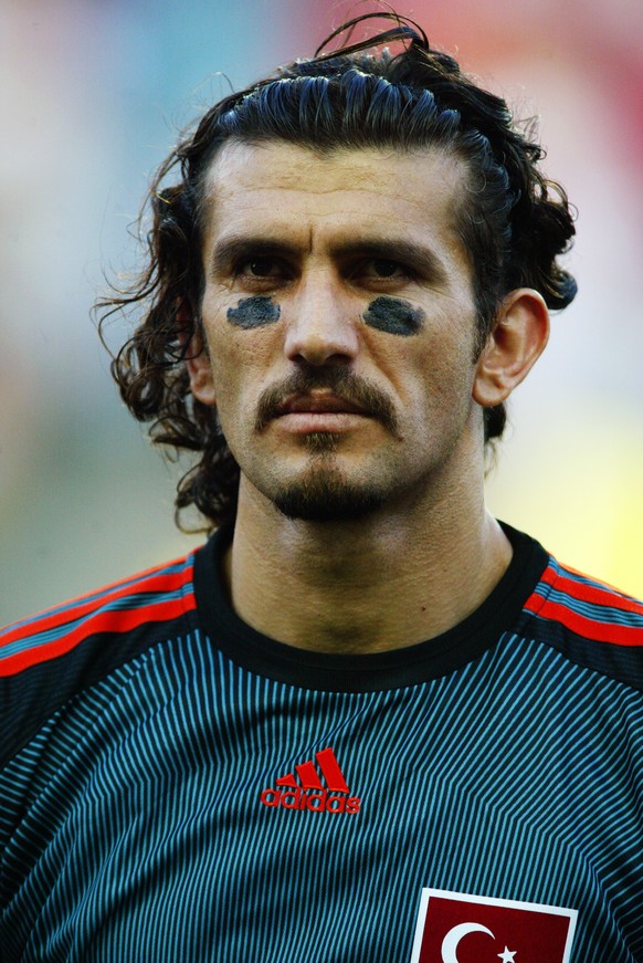 ST.ETIENNE - JUNE 23: A portrait of Rustu Recber of Turkey before the Confederation Cup Group B match between Brazil and Turkey on June 23, 2003 at the Stade Geoffroy Guichard St.Etienne, France. The  ...