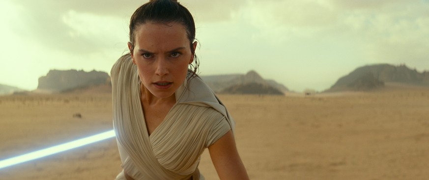 This image released by Disney/Lucasfilm shows Daisy Ridley as Rey in a scene from &quot;Star Wars: The Rise of Skywalker.&quot; The film will begin streaming on Disney Plus on May 4, about two months  ...
