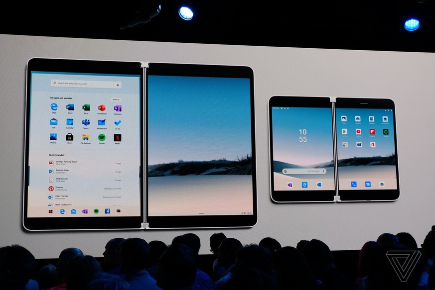 Das neue Surface Neo mit Windows 10X und das kleinere Surface Duo mit Android.