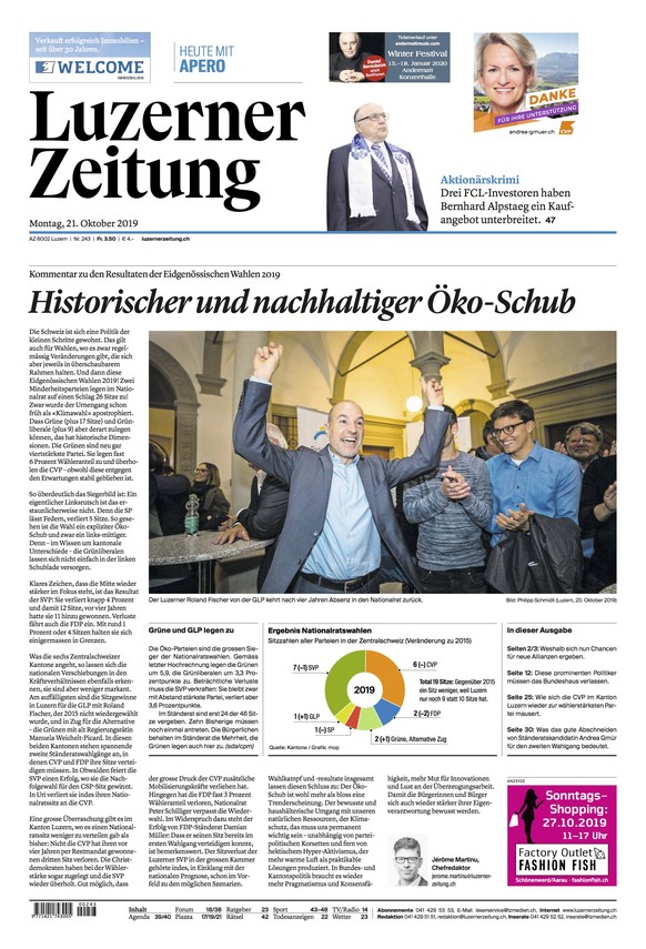 Tagblatt Cover Wahlsonntag