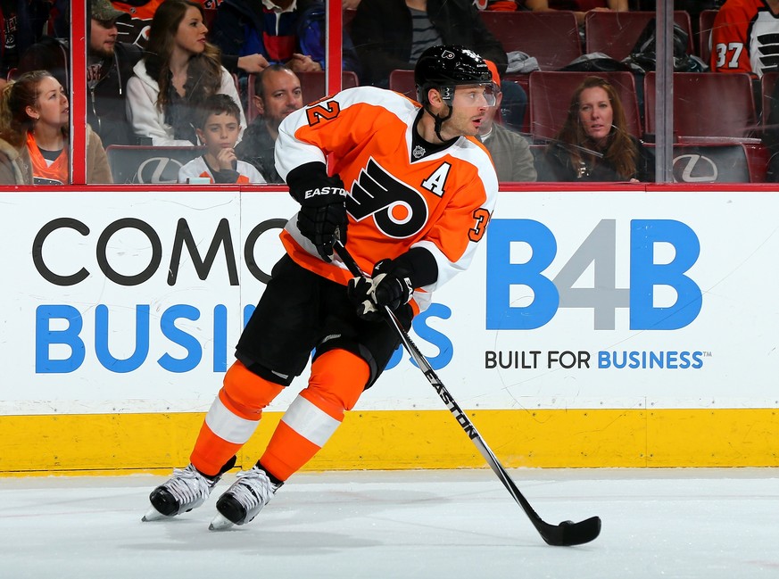 Für einmal ohne Skorerpunkt: Mark Streit bei den Philadelphia Flyers.