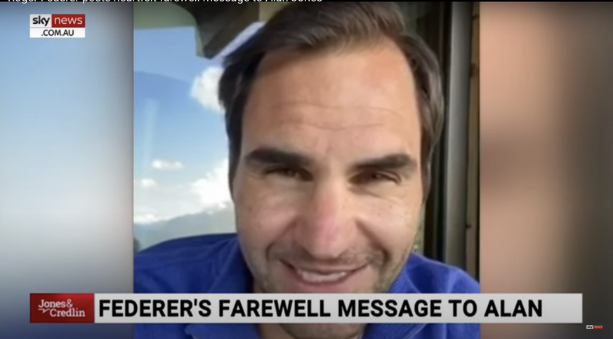 Roger Federer meldete sich mit einer Videobotschaft auf «Sky» zu Wort.