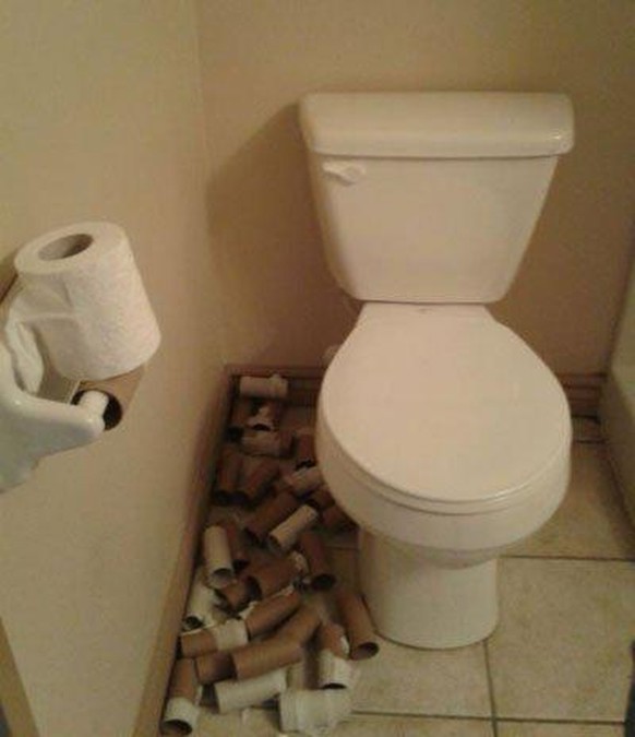 WC Papier Faulheit