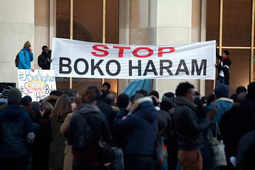 Anti-Boko-Haram-Kundgebung auf dem Trocadero-Platz in Paris am Sonntag, 18. Januar.&nbsp;