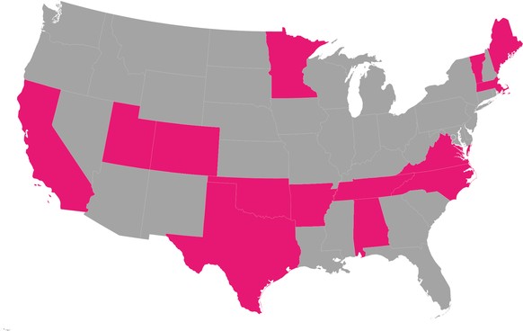 Karte Super Tuesday US-Vorwahlen 2020