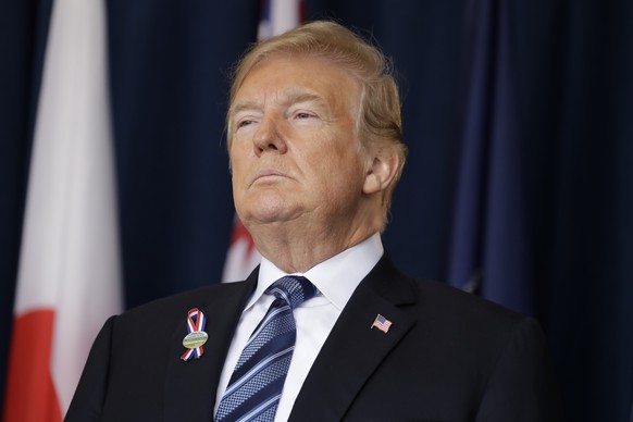 President Donald Trump participates in the September 11th Flight 93 Memorial Service, Tuesday, Sept. 11, 2018, in Shanksville, Pa. Trump is marking 17 years since the worst terrorist attack on U.S. so ...