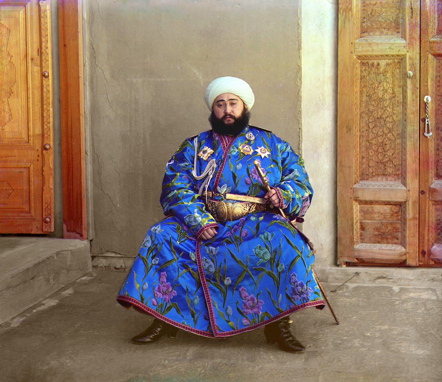 Mohammed Alim Khan, Herrscher des Emirats Buchara in Usbekistan, damals ein russisches Protektorat.&nbsp;