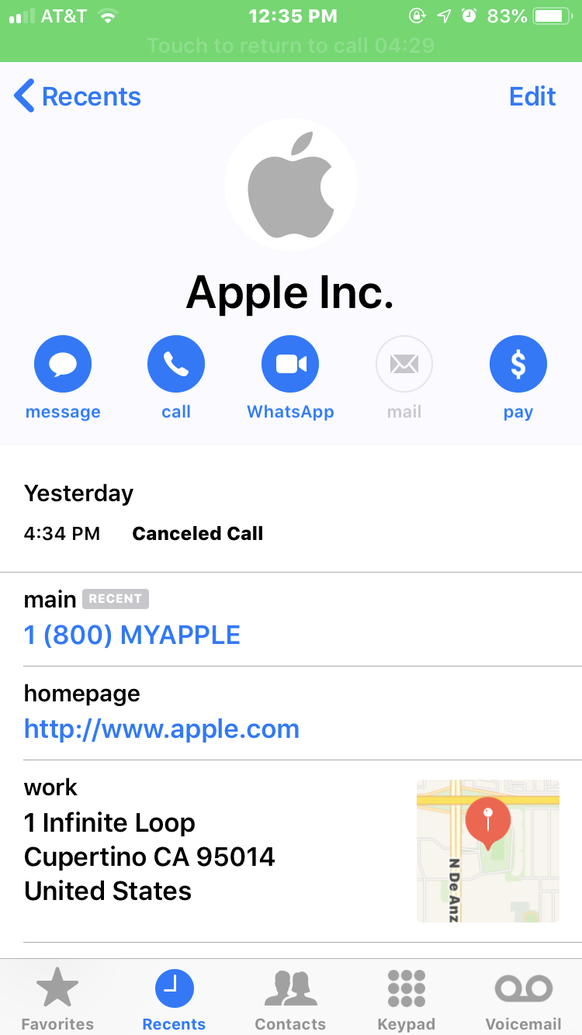 Beim betrügerischen Anruf des Fake-Apple-Supports erscheint das Apple-Logo auf dem iPhone.
