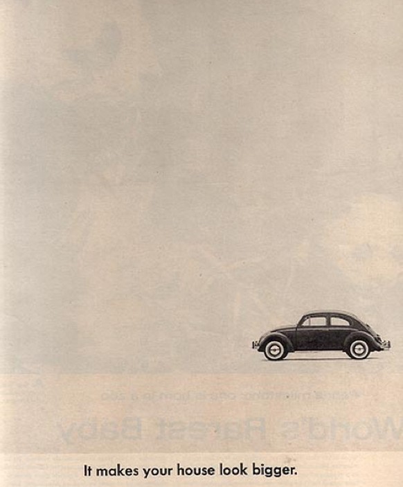 vintage retro vw auto werbung http://www.brandstoryonline.com/volkswagon-ads-years/