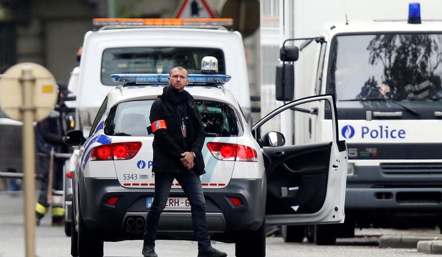 Ein Polizist im Brüsseler Stadtteil Etterbeek am 17. Juni.