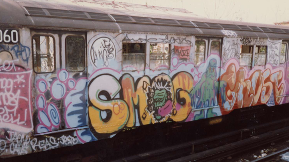 Züge und U-Bahn-Stationen gehörten zu den beliebtesten Graffiti-Plattformen.