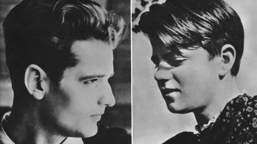 German students Hans Scholl (1918 - 1943, left) and his sister Sophie (1921 - 1943), circa 1940. Both were members of the non-violent White Rose resistance group against the Nazis. After their arrest  ...