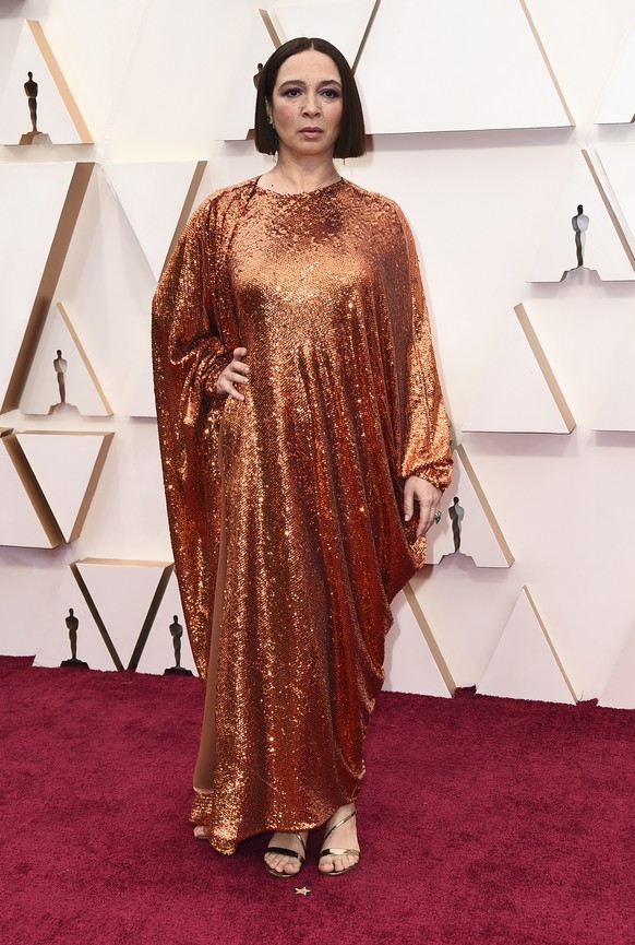Maya Rudolph arrives at the Oscars on Sunday, Feb. 9, 2020, at the Dolby Theatre in Los Angeles. (Photo by Jordan Strauss/Invision/AP)
Maya Rudolph