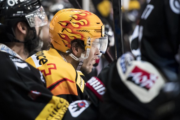 Le top scorer fribourgeois Julien Sprunger, lors de la rencontre du championnat suisse de hockey sur glace de National League entre le HC Fribourg-Gotteron et le Lausanne Hockey Club, LHC, ce vendredi ...