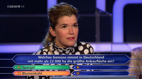 Wer wird Millionär: Hier verzockt Anke Engelke gerade 250&#039;000 Euro