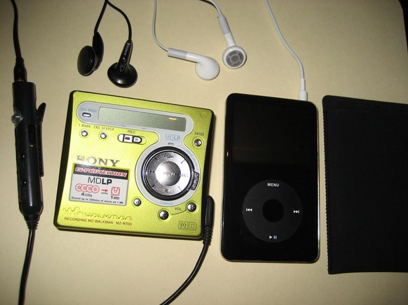 Die MiniDisc galt für kurze Zeit als technologische Revolution, wurde aber vom MP3-Player vom Markt verdrängt.