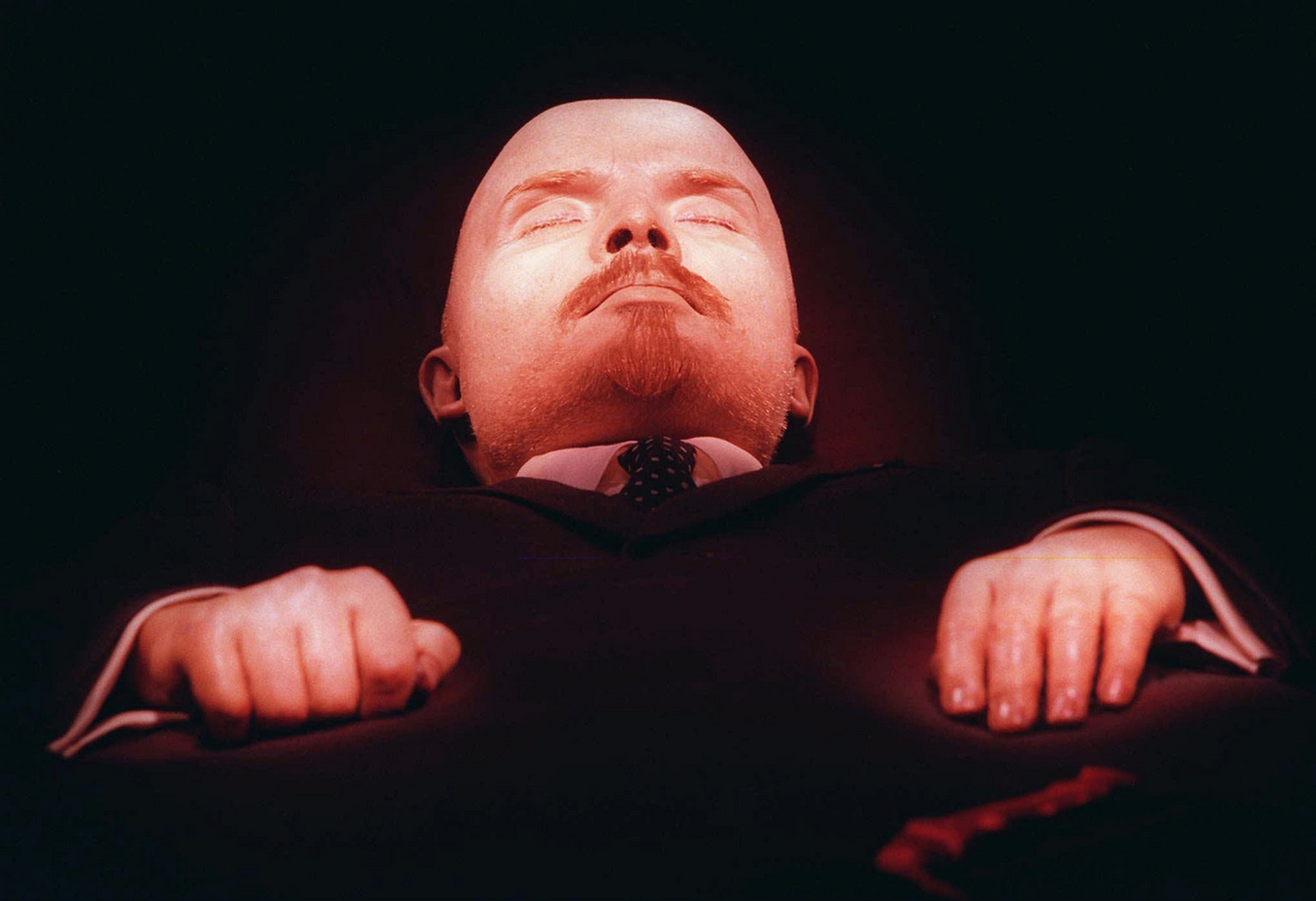 Vladimir Lenin, founder of the Soviet Union, lays embalmed in his tomb in Moscow&#039;s Red Square, Wednesday, April 16, 1997, six days before his 127th April 22 birthday. An influential Russian gover ...