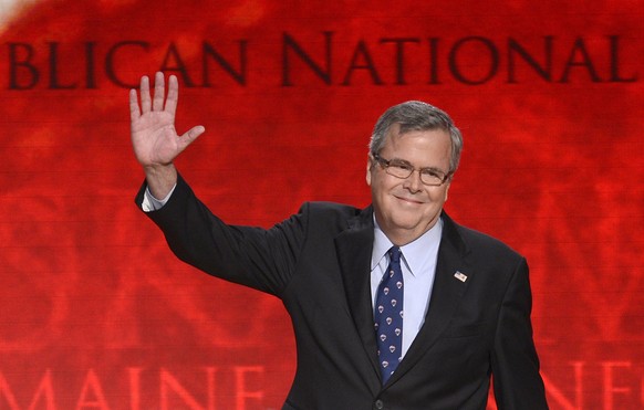 epa04531286 (FILE) A file picture dated 30 August 2012 shows Former Florida Governor Jeb Bush at the Republican National Convention at the Tampa Bay Times Forum in Tampa, Florida, USA. According to ne ...