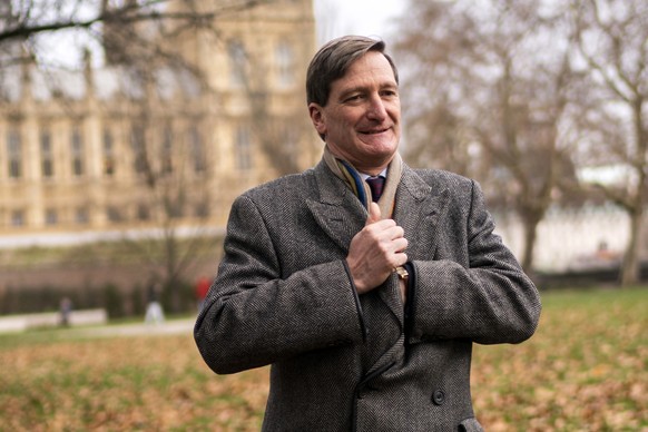 epa07221463 Former British Attorney General, Conservative Member of Parliament, Dominic Grieve, outside the Houses of Parliament in central London, Britain, 10 December 2018. Media reports on 10 Decem ...