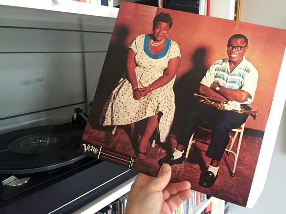 USA ella fitzgerald louis armstrong jazz musik vinyl retro