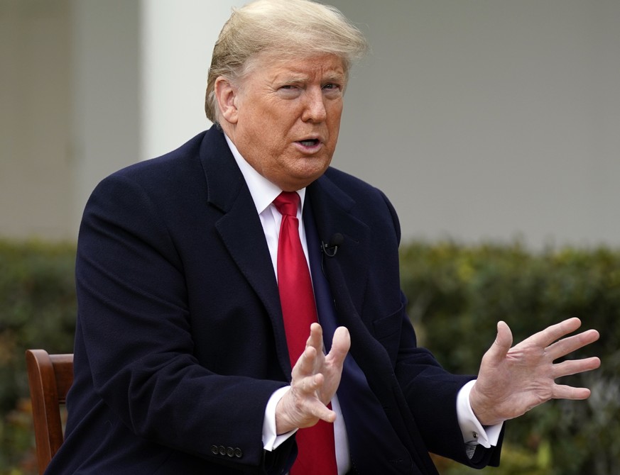 President Donald Trump speaks during a Fox News Channel virtual town hall at the White House, Tuesday, March 24, 2020, in Washington. (AP Photo/Evan Vucci)
Donald Trump