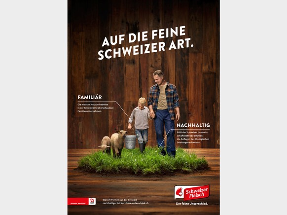 Proviande macht mit seiner Werbung auf die Unterschiede von Schweizer und ausländischem Fleisch aufmerksam.