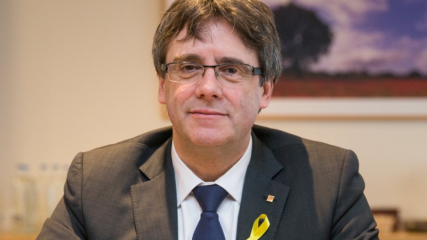 epa06573353 (FILE) Ousted Catalan leader Carles Puigdemont attends a working session with Catalonian delegates in Brussels, Belgium, 12 January 2018 (reissued 01 March 2018). According to media report ...