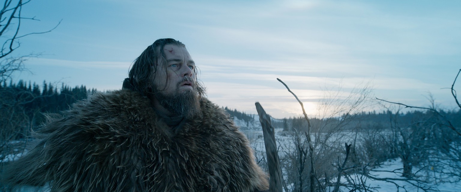 This photo provided by courtesy of Twentieth Century Fox shows, Leonardo DiCaprio as Hugh Glass, in a scene from the film, &quot;The Revenant,&quot; directed by Alejandro Gonzalez Inarritu. The movie  ...