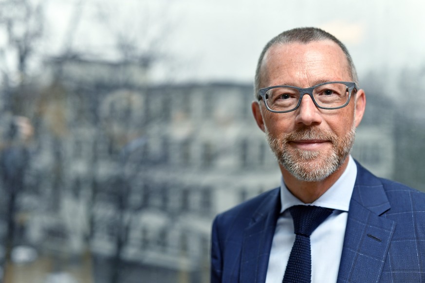 Heinz Huber, CEO Raiffeisen an der Bilanzmedienkonferenz in Zureich am Freitag, 1. Maerz 2019. (KEYSTONE/Walter Bieri)