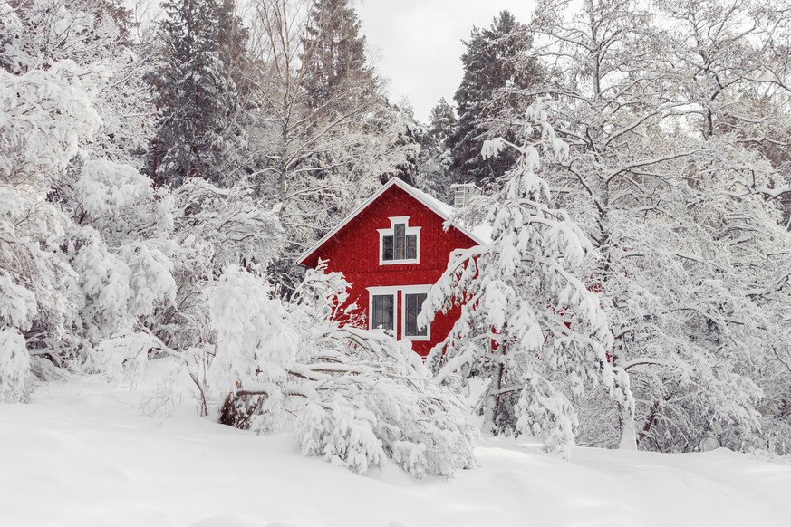 Irgendwo im Nirgendwo in Schweden: Schnee! Viel Schnee.